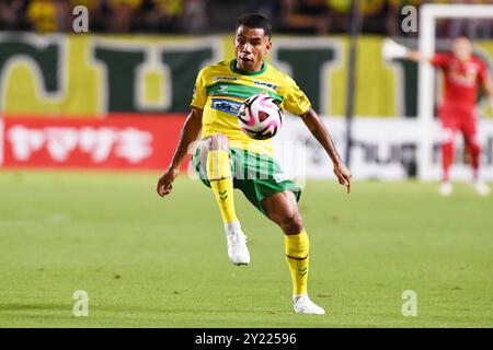 Fukuda Denshi Arena, Chiba, Japon. 7 septembre 2024. Eduardo (JEF), 7 SEPTEMBRE 2024 - Football/Football : 2024 J2 League match entre JEF United Chiba - Mito HollyHock au Fukuda Denshi Arena, Chiba, Japon. Crédit : Itaru Chiba/AFLO/Alamy Live News Banque D'Images