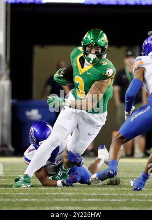 Autzen Stadium, Eugene, OREGON, États-Unis. 7 septembre 2024. Une vue du stade Autzen avant le match de football de la NCAA entre les Boise State Broncos et les Ducks de l'université d'Oregon au stade Autzen, Eugene, OREGON. Larry C. Lawson/CSM/Alamy Live News Banque D'Images