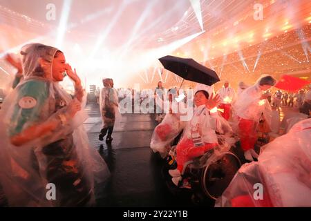 Paris, France. 8 septembre 2024. La cérémonie de clôture des Jeux Paralympiques de Paris 2024 a lieu à Paris, France, le 8 septembre 2024. Crédit : Cai Yang/Xinhua/Alamy Live News Banque D'Images