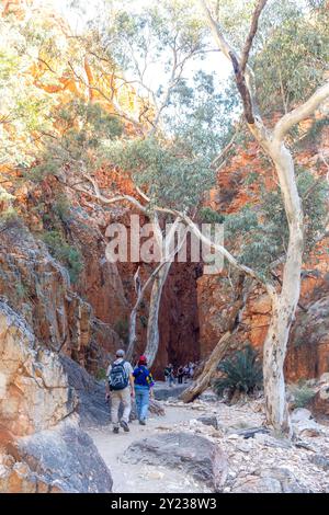 Standley Chasm, Hugh, West MacDonnell Ranges, West MacDonnell National Park (Tjoritja), territoire du Nord, Australie Banque D'Images