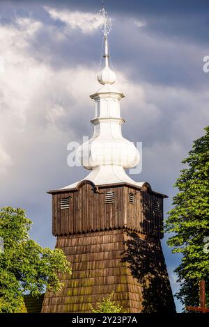 Église de Michel l'Archange, Brunary, 17ème siècle, site du patrimoine mondial, Carpates, Pologne, Europe Banque D'Images