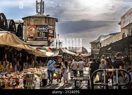 Marché à Bichkek la capitale du Kirghizistan Banque D'Images