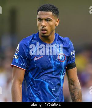 Londres, Royaume-Uni. 01 Sep, 2024 - Chelsea v Crystal Palace - premier League - Stamford Bridge. Levi Colwill de Chelsea. Crédit photo : Mark pain / Alamy Live News Banque D'Images