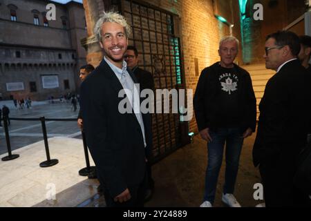 Bologne, Italie. 09th Sep, 2024. Bologna, Italia - Cronaca - 8 Settembre 2024 - serata di gala per inizio turno della Coppa Davis di tennis in programma allÕUnipol Arena - MATTIA SANTORI - (photo Michele Nucci/LaPresse) Actualités - Bologna, Italie - 08 septembre 2024 - soirée de gala pour le départ de la manche de tennis de la Coupe Davis prévue à Unipol Arena - (photo Michele Nucci/LaPresse) crédit : LaPresse/Alamy Live News Banque D'Images