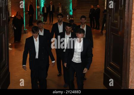 Bologne, Italie. 09th Sep, 2024. Bologna, Italia - Cronaca - 8 Settembre 2024 - serata di gala per inizio turno della Coppa Davis di tennis in programma allÕUnipol Arena - (photo Michele Nucci/LaPresse) Actualités - Bologna, Italie - 08 septembre 2024 - soirée de gala pour le début de la manche de tennis de la Coupe Davis prévue à l'Unipol Arena - (photo Michele Nucci/LaPresse) crédit : LaPresse Live News Banque D'Images