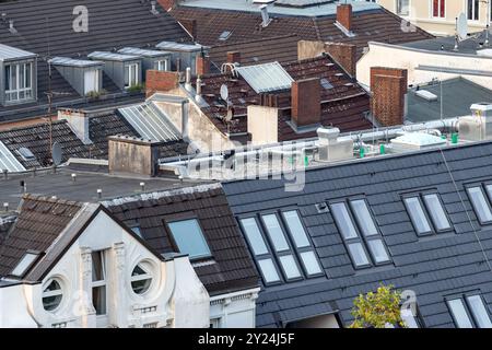 Vue sur un paysage de toit de Hambourg Banque D'Images