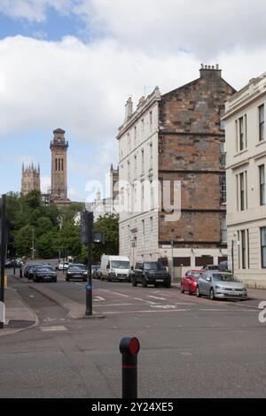 Vue sur Elderslie Street, Glasgow, Écosse au Royaume-Uni Banque D'Images