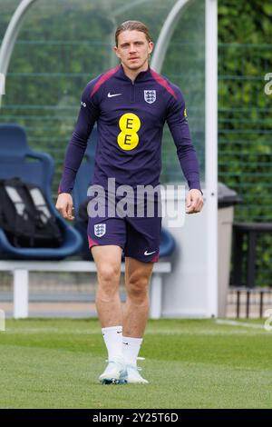 Enfield, Royaume-Uni. 09th Sep, 2024. Le milieu de terrain anglais Conor Gallagher lors de la séance d'entraînement de l'Angleterre avant le match de Finlande au terrain d'entraînement de Tottenham Hotspur, Enfield, Angleterre, Royaume-Uni le 9 septembre 2024 crédit : Every second Media/Alamy Live News Banque D'Images