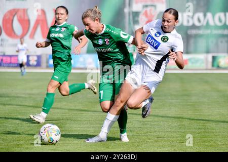 Kiev, Ukraine. 28 août 2024. Kiev, Ukraine 28 août 2024 dans attaque Iryna Vasylyuk (Obolon) du match Championnat ukrainien de football féminin match de Ligue supérieure entre Obolon et Polissya à Obolon Arena à Kiev, Ukraine (KUBANOV PAVLO UKR/SPP) crédit : SPP Sport photo de presse. /Alamy Live News Banque D'Images