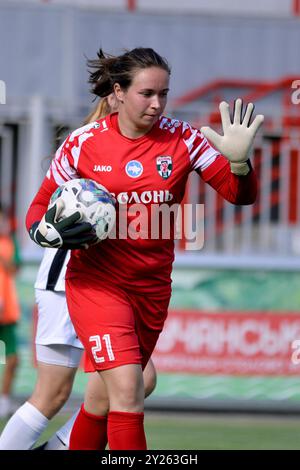 Kiev, Ukraine. 28 août 2024. Kyiv, Ukraine 28 août 2024 le gardien de but de l'équipe Obolon Tsykalenko Olena du match Championnat ukrainien de football féminin match de Ligue supérieure entre Obolon et Polissya à Obolon Arena à Kiev, Ukraine (KUBANOV PAVLO UKR/SPP) crédit : SPP Sport Press photo. /Alamy Live News Banque D'Images