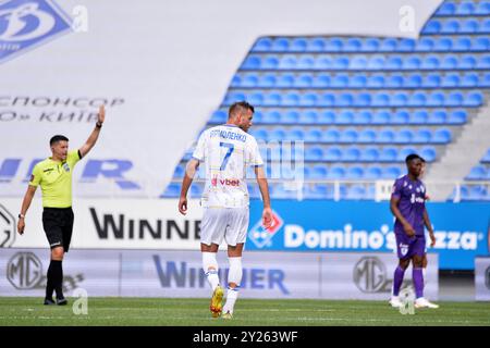 Kiev, Ukraine. 01 Sep, 2024. Kiev, Ukraine 01 septembre 2024 Andriy Yarmolenko (Dynamo) 5e tour du match de premier League ukrainienne VBET entre Dynamo Kiev - LNZ Cherkasy (KUBANOV PAVLO UKR/SPP) crédit : SPP Sport Press photo. /Alamy Live News Banque D'Images