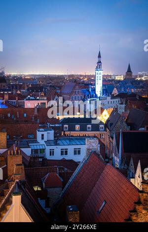 Marché de Noël à Bruges (Bruges), Belgique Banque D'Images