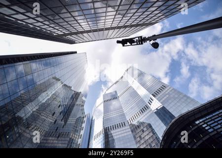 Londres, Royaume-Uni. 30 août 2024. Vue sur les immeubles de bureaux de la City de Londres, le quartier financier de la capitale. Crédit : Vuk Valcic/Alamy Banque D'Images