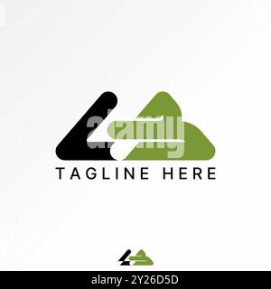 Conception de logo concept graphique abstrait créatif vecteur premium stock initial LB ou 4B police d'espace négatif fitness sport. Lié à la typographie monogramme Illustration de Vecteur