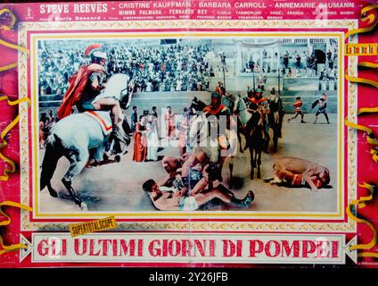 Les derniers jours de Pompéi, la carte 002 - Vintage Italian Lobby Card Banque D'Images