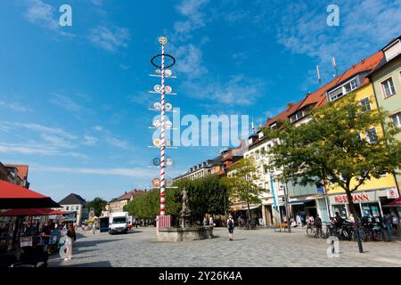 Bayreuth main Square Markt Bayreuth Allemagne Bavière haute-Franconie Allemagne Europe Banque D'Images