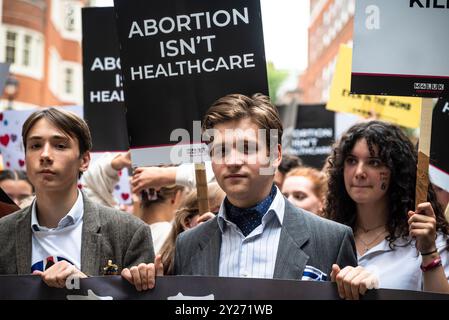 Marche Pro Life, Londres, Angleterre, Royaume-Uni, 7 septembre 2024 Banque D'Images