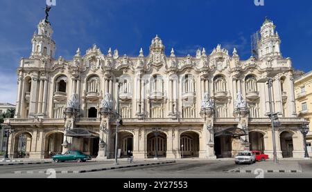 684 imposant bâtiment de style néo-baroque de 1914, rénové en 2015, Paseo del Prado Promenade côté ouest, Gran Teatro-Great Theater. La Havane-Cuba. Banque D'Images