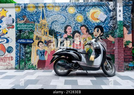 Street art dans la région de Tat Noi (Bangkok/Thaïlande) Banque D'Images