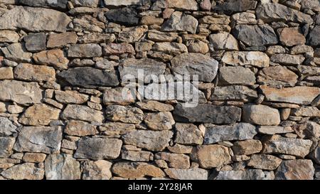 Mur de pierre sèche, mur de pierre sèche dans la vallée de la Wachau basse-Autriche Banque D'Images