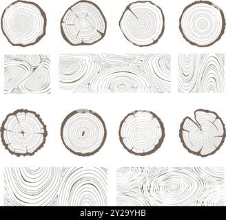 Textures de bûches en bois Illustration de Vecteur