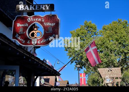 Boulangerie Olsen dans la capitale danoise de l'Amérique, Solvang CA Banque D'Images