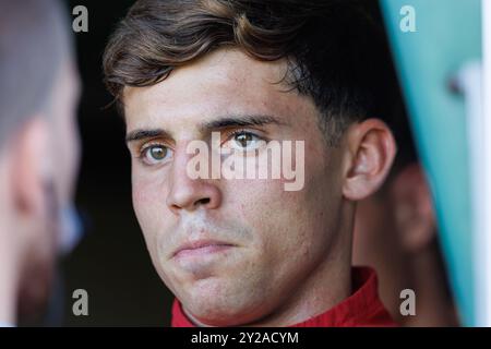 Alcochete, Portugal. 20 août 2024. Martim Ferreira (SL Benfica) vu lors du match de Liga Revelacao entre les équipes de Sporting CP et SL Benfica à Estadio Aurelio Pereira. Sporting u23 vs SL Benfica u23 ; score final 1:0 (photo de Maciej Rogowski/SOPA images/SIPA USA) crédit : SIPA USA/Alamy Live News Banque D'Images