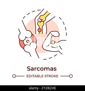 Icône de concept multicolore sarcome Illustration de Vecteur