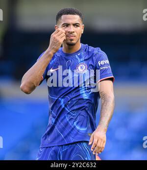 Londres, Royaume-Uni. 01 Sep, 2024 - Chelsea v Crystal Palace - premier League - Stamford Bridge. Levi Colwill de Chelsea. Crédit photo : Mark pain / Alamy Live News Banque D'Images