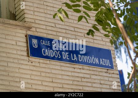 Calle de los Caidos de la Division Azul. Madrid Espagne Banque D'Images