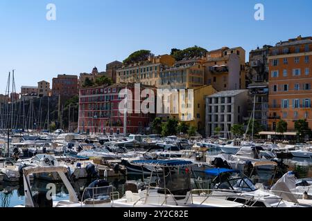 Vieux port de Bastia, Corse - le vieux port. Banque D'Images