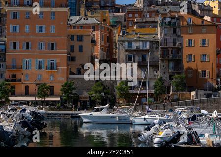 Vieux port de Bastia, Corse - le vieux port. Banque D'Images