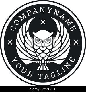 Illustration d'un hibou. Conception de logo vectoriel. Illustration de Vecteur