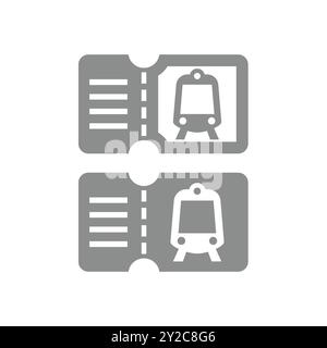 Icône de vecteur de billet de métro. Symbole de passe de métro. Illustration de Vecteur