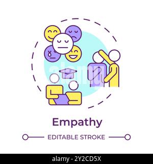 Icône de concept multicolore Empathy Illustration de Vecteur
