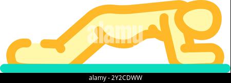 illustration vectorielle d'icône de couleur de forme physique enceinte de planche modifiée Illustration de Vecteur