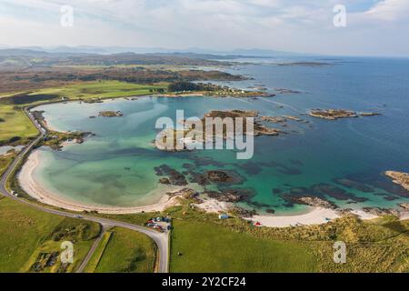 Traigh Beach et Arisaig Beach font partie des sables argentés de Morar, près de Mallaig, Lochaber, Écosse. Banque D'Images