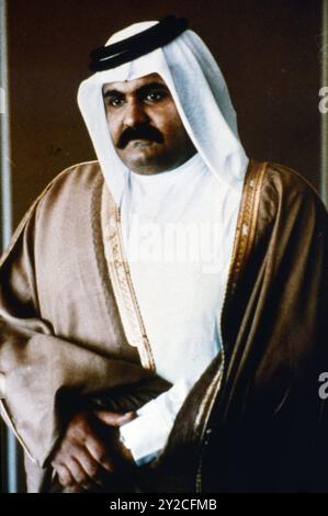 Anni '90 Archivio Storico Olycom/LaPresse Hamad ben Khalifa Al Thani (Doha, 1º gennaio 1952) è stato dal 1995 al 2013 l'emiro del Qatar. Nella Foto : Erede di Qatar, Hamad bin Khalifa dans la photo : héritier du Qatar, Hamad bin Khalifa crédit : LaPresse/Alamy Live News Banque D'Images