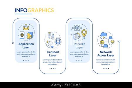 Vecteur infographique rectangle TCP-IP Illustration de Vecteur