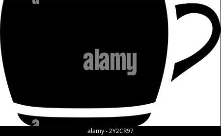 illustration vectorielle d'icône de glyphe de paquet de verre de tasse Illustration de Vecteur