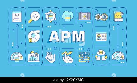 Concept de mot bleu APM Illustration de Vecteur