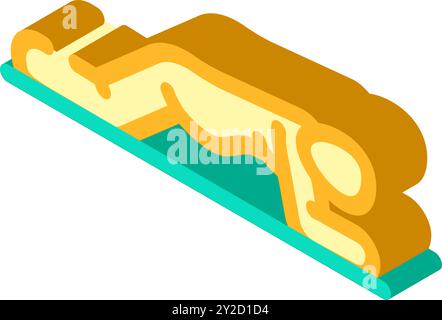 illustration vectorielle d'icône isométrique de forme physique enceinte de planche modifiée Illustration de Vecteur