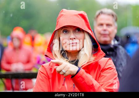 Trondelag, Norvège. 10 septembre 2024.Selbu 20240910. Le prince héritier norvégien Haakon et la princesse héritière mette-Marit visitent Selbu mardi lors de leur voyage à Trondelag. Photo : Lise Aaserud / NTB crédit : NTB / Alamy Live News Banque D'Images