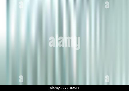 Verre nervuré 3D avec fond vert. Texture réfringente du vecteur de panneau nervuré acrylique. Illustration de Vecteur