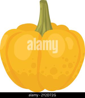 Citrouille de dessin animé, courge d'halloween, gourde de récolte d'automne. Citrouille, courge et feuilles illustration de symbole vectoriel. Thanksgiving d'automne et pumpki d'halloween Illustration de Vecteur
