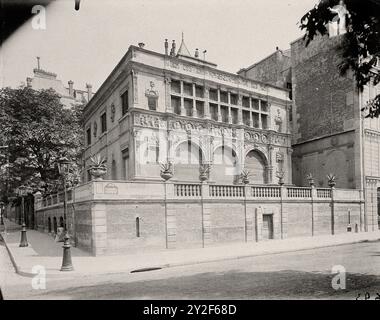 Eugène Atget - Maison François Ier Cour la Reine - Paris à l'époque des oeuvres du Baron Haussmann Banque D'Images