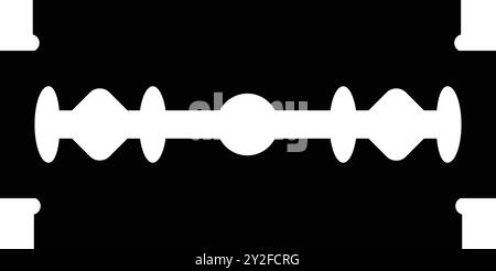 Icône de lame de rasoir, lame de rasage, lame à double tranchant Illustration de Vecteur