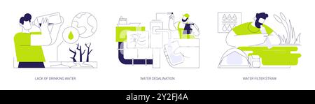 Purification de l'eau potable concept abstrait illustrations vectorielles. Illustration de Vecteur