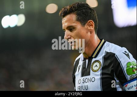 Portrait de Florian Thauvin d'Udinese lors de l'Udinese Calcio vs Como 1907, match de football italien Serie A à Udine, Italie, 01 septembre 2024 Banque D'Images