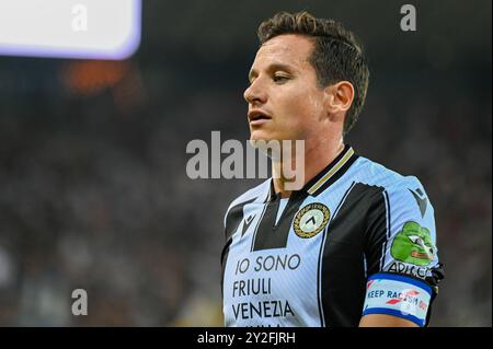 Portrait de Florian Thauvin d'Udinese lors de l'Udinese Calcio vs Como 1907, match de football italien Serie A à Udine, Italie, 01 septembre 2024 Banque D'Images